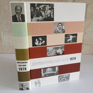 1978 Year Book Encyclopedia Vintage Birthday Gift Annual Recap Grolier Gen X
